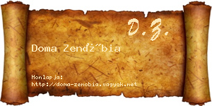Doma Zenóbia névjegykártya